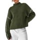 thumbnail image 1 of Suéter PRETTYGARDEN Cuello Simulado Tejido Grueso Verde Militar M, 1 of 6