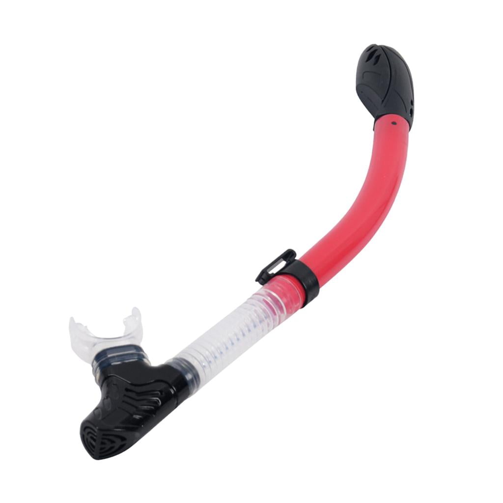 Soft Flexible Diving Dry Snorkel with Purge Valve Snorkeling Breathing Tube 