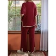 thumbnail image 4 of Pantalón de Punto de Corta, Color Vino Tinto, Talla M, 4 of 7