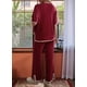 thumbnail image 4 of Pantalón de Punto de Corta, Traje Rojo Vino, Talla S, 4 of 7