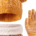 thumbnail image 5 of PureCasa Kids Hat Scarf Gloves Set Fleece Lined Warm Beanie Hat Scarf Gloves Three-Piece Set Kids Winter Holidays Gift, 5 of 6