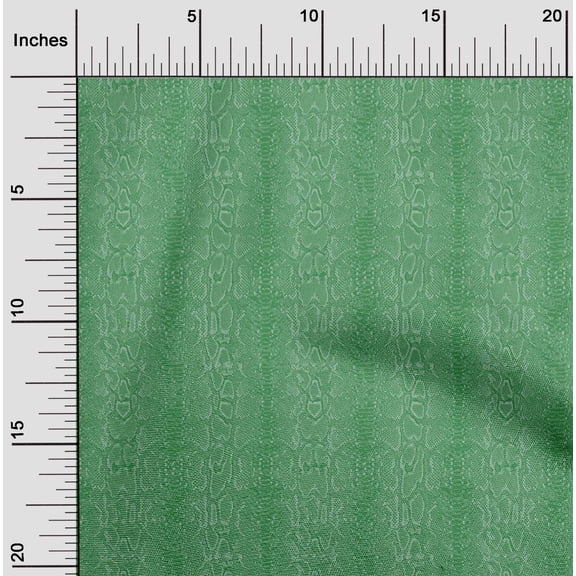 oneOone Polyester Spandex Green Fabric Animal Skin Sewing Fabric By The Yard Printed Diy Clothing Sewing Supplies 56 Inch Wide-YST