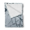 thumbnail image 2 of Grey Soft Flannel Fleece Throw Blanket, Illustration of Bare Branches in Winter Cold Weather Stormy Day Design Art Print, Cozy Plush for Indoor and Outdoor Use, 50" x 60", Grey, by Ambesonne, 2 of 5