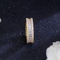 thumbnail image 5 of Luxury Yellow Gold Plated Cubic Zirconia Round Ring for Wedding Party Jewellery, 5 of 5