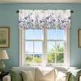 thumbnail image 5 of CoreLiving Kitchen Window Valances, Watercolor Lavender Leaves Printed Curtain Topper, Decorative Short Window Treatment for Living Room Bedroom Cafe, 1 Pack, 5 of 5