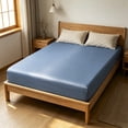 thumbnail image 4 of Fitted Sheet for Double Bed 78x86 Inch Non Slip Mattress Soft Breathable Polyester for Summer and Pets Pillowcase Not Included, 4 of 6