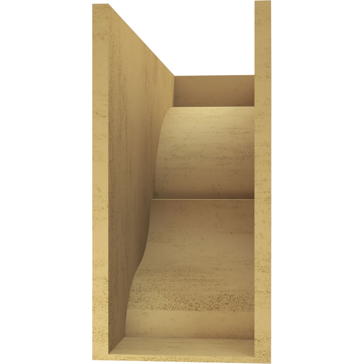 11"W x 33"D x 22"H Classic Asheboro Rough Cedar Woodgrain TimberThane Corbel, Primed Tan