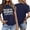 Dark Blue, variant on Women's Fashion Print Top Loose Crew Neck T Shirt Tops Women Casual Womens Dark Tee Shirt Womens Compression Cold Gear Womens T Shirts Short Sleeve Clothes Hide Dark Shirt Long Sleeve Undershirts for