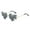 Grey, variant on VLOOCKLW Heart Shaped Rimless Sunglasses Transparent Candy Color Frameless Glasses for Women, UV Protection Fashion Shades for Daily Wear & Parties