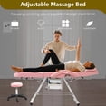 thumbnail image 2 of Sesslife 73" 3-Section Massage Table with Swivel Stool, Adjustable Tattoo Chair Esthetician Bed with 2 Trays, Modern Spa Salon Facial Bed, Comfy Beauty Massage Table Chair, Steady Metal Frame, Pink, 2 of 8