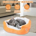 thumbnail image 3 of PinkSheep Dog Beds for Small Dogs Puppy Bed Pet Cats Bed with Removable Cushion for Indoor Cats Dogs, Orange, 3 of 9