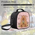 thumbnail image 6 of Yuyamidu Kawaii Capybara Girls Lunch Box Insulated Portable Lunch Bag with Shoulder Strap, Large Capacity for School and Outdoor Activities, 6 of 6