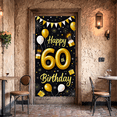 thumbnail image 5 of Black Background Golden Decorated Happy 60th Birthday Banner Party Supplies Photography Props Backdrop for Birthday Party Celebrations Event Decorations, 5 of 8