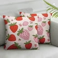 thumbnail image 2 of Nawypu  2 Pcs Pillow Cover Pink Strawberry Throw Pillow Case Cute Valentine's Day Decor for Home Sofa Couch Double Sided Pattern Soft Pillowcase, Cute Strawberry, 2 of 6