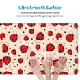 thumbnail image 4 of Naloa Red Ladybug Gaming Mouse Pad Large Mouse Mat Long Extended Desk Pad Non-Slip Rubber Mice Pads Stitched Edges Thin Pad (16x29.5 Inch), 4 of 8