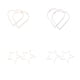 thumbnail image 2 of Pendientes de aleación Minnieouse para mujer 2 piezas color sólido forma de corazón, 2 of 6