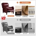 thumbnail image 4 of Genuine Leather Recliner Chair Push Back Wingback with Nailhead Trim for Living Room Bedroom Burgudy, 4 of 10