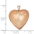 thumbnail image 3 of Sterling Silver Rose Gold-plated 20mm Double Hearts Heart Locket, 3 of 3