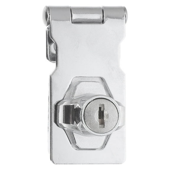 HEMOTON Locks Cabinet Door Lock Drawer Lock Door Lock with Keys 9.5X3.2X0.15CM Silver