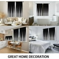 thumbnail image 5 of White and Black Window Curtains for Bedroom 52 x 84 Inch Rod Pocket Long Wide Ombre Boho Pattern Stripe Simple Gradient Design Goth Living Room Treatment Set of 2 Curtain Panels Drapes Drapes, 5 of 7