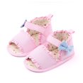 thumbnail image 2 of Otqutp Outdoor Footwear for Toddler Girls Sandals Baby Summer Sneakers Cute Colorful Bow Walking Shoes Casual Sticky Straps Shoes, 2 of 6