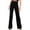 Black, variant on Odeerbi Yoga Full Length Pants for Women Casual Solid Color Straight-leg High Waist Elastic Sports Yoga Pants Black