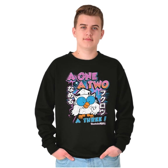 Tootsie Mr Owl Kanji One Two Three Sweatshirt for Men or Women Brisco Brands S