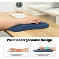 thumbnail image 3 of shiyou-Ergonomic Mouse Pad with Wrist Rest Support, Mousepad with Memory Foam Wrist Rest and Non-Slip PU Base, Massage Bulge Design for Pain Relief, Computer, Wireless Mouse, Desk(12.2x9.8 inch)Blue, 3 of 4