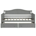 thumbnail image 4 of Twin Wooden Daybed with 2 Drawers, Sofa Bed for Bedroom Living Room, White, 4 of 9