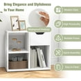 thumbnail image 5 of DreamyTrendy 3 Cube Bookcase with Drawer, 2 Tier Bookshelf for Small Space, Modern Freestanding Display Rack with Open Shelves, White Book Case, Wood Cube Storage Bedroom Living Room(2pcs,White), 5 of 11