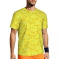 thumbnail image 3 of Lemon Slice Print T-Shirt Digital Art Popular T Shirts Short Sleeve Breathable Tops Summe, 3 of 5