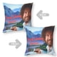 thumbnail image 2 of Bob Ross: El Placer de Pintar Fundas de almohada de terciopelo con tema, regalos de funda de almohada, decoración para el hogar, cojín de lanzar, regalo de cumpleaños para fans y parejas. 40cm x 40cm., 2 of 6
