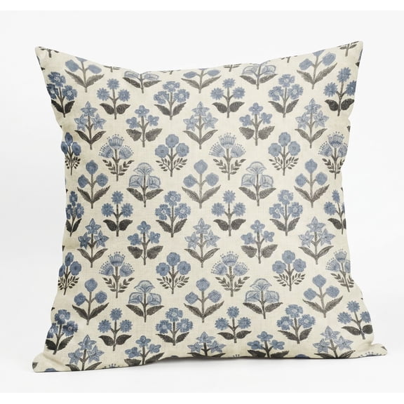 Floral Pillow Covers 18x18, Rustic Decorative Cushion Covers Vintage Neutral Decorative Farmhouse Throw Pillow Covers for Couch Bed Living Room Black