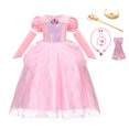 thumbnail image 1 of Vestido de princesa Ariel de La Sirenita de Disney, disfraces de Cosplay para niñas pequeñas, vestido para niños, ropa para niños, fiesta de cumpleaños 4T(120) Gao Jinjia LED, 1 of 2