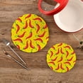 thumbnail image 2 of Red Spicy Chili Pepper Round Cotton Trivets Pot Holders, Hot Pads Pure Cotton Stylish Coasters for Boho, Farmhouse, Kitchen - 2pcs Home Decor, 2 of 7