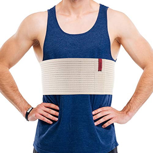 BraceAbility Broken Rib Brace, Elastic Chest Wrap Belt for Universal Male