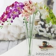 thumbnail image 4 of MELLCO 70CM 8 heads Artificial Phalaenopsis Flowers Branches Silk Orchids Flowers for Home Office Wedding Decoration (1pc green), 4 of 5