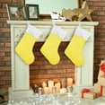 thumbnail image 7 of Coolnut 17.7 Inch Christmas Stockings, Plain Yellow Solid Color Presonalized Large Stocking Sock for Family Holiday Xmas Party Decorations 1PC, 7 of 7