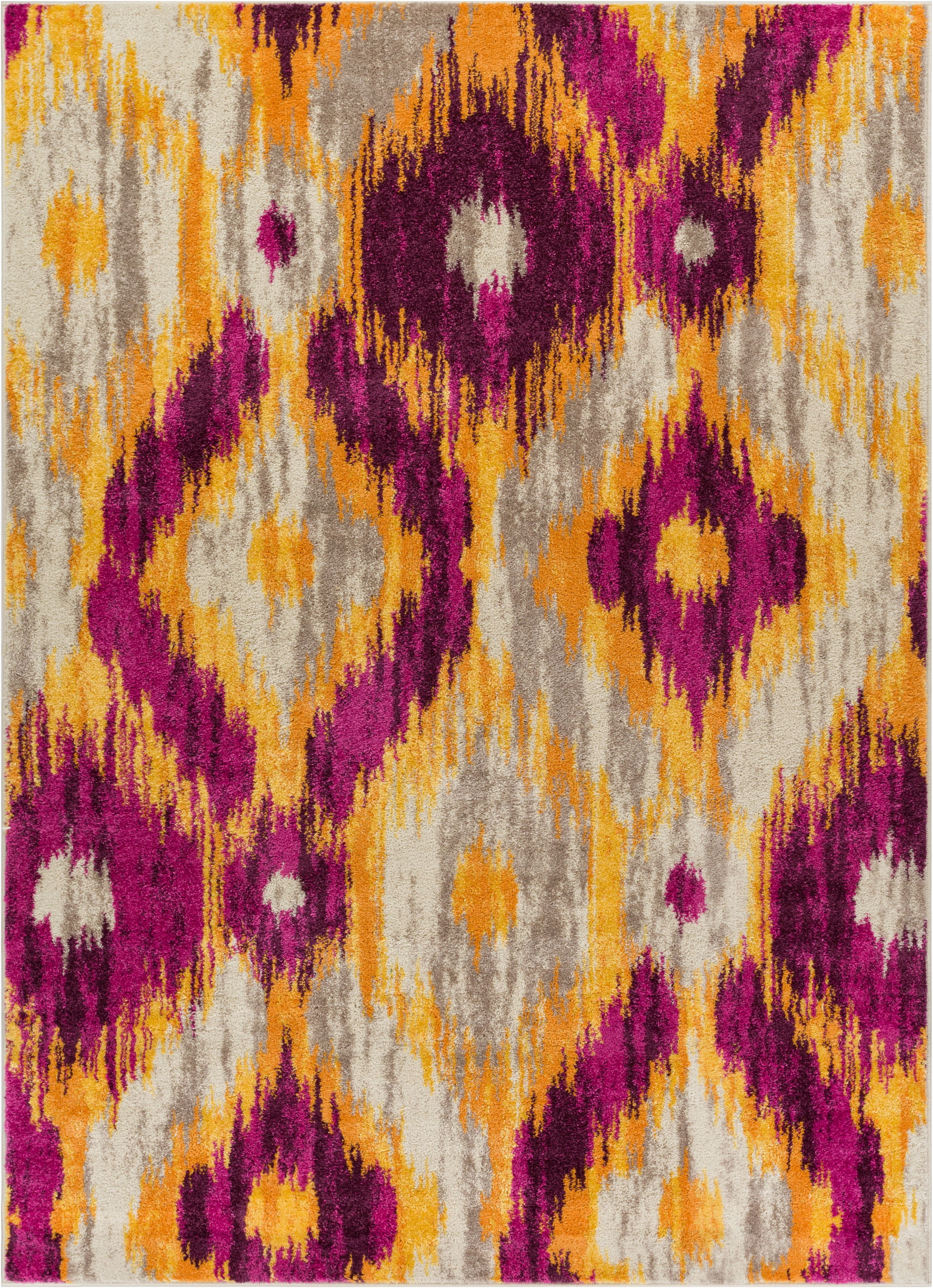 Well Woven Vettore Rocambolesco Lavender Modern Ikat Area Rug