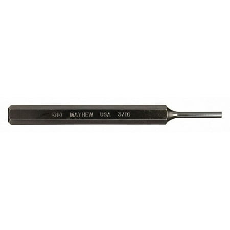 UPC: 0045256211008 | Mayhew Pro Pin Punch 6in L 3/16in Tip Steel BO 21100