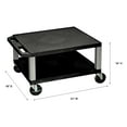 thumbnail image 4 of Luxor WT16-N 16 in. Two Shelves AV Cart with Nickel Legs, Black, 4 of 4