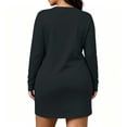 thumbnail image 5 of Nowekniz Womens Plus Size Long Sleeve Round Neck Tshirt Dress,Spring Summer Fall Versatile Daily Shirts, 5 of 6