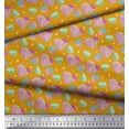 thumbnail image 3 of Soimoi Gold polyester Crepe Fabric Star & Diamond Geometric Print Fabric by the Yard 42 Inch Wide, 3 of 5