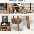 thumbnail image 2 of PE Rattan - Handwoven - Unique Style / Tempered Glass - Smooth - Patio Furniture / Use as Couch Table for Fun Games, 2 of 5