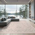 thumbnail image 2 of ODIKA 6'x9' Ultra-Soft Area Rug, Delicate Filigree Edging Floral Motif Rectangular Arch Design None Washable, Bare feet friendly, Silk-Touch for Guest Room, Bedroom, 2 of 7