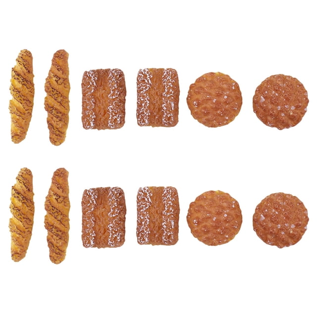 12 piezas de decoraciones de pan en miniatura, simulación de pan, diseño de minicasa, accesorios de pan