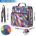 thumbnail image 2 of FORMRS Zipper Binder with Shoulder Strap 2-inch Ring 500 Sheet Capacity File Bag, Colorful Wavy Pattern, 2 of 5