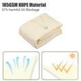 thumbnail image 3 of Yescom 7FT 97% UV Block Triangle Sun Shade Sail Decor Patio Pool Garden Yard Lawn Carport Cover Net Awning Off White, 3 of 10