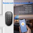 thumbnail image 3 of Hugolog Touchscreen Deadbolt, Electronic Keypad Deadbolt, Keyless Entry Door Locks (2 Pack), Batteries and Micro USB Port, Easy to install, IP54 Waterproof, For Home & Office, 3 of 8