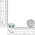 thumbnail image 6 of Gem Stone King 925 Silver and 10K Yellow Gold Lab Grown Diamond and London Blue Topaz Engagement Ring for Women | 1.90 Cttw | Round 5MM | Gemstone April Birthstone | Size 9, 6 of 6